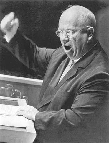 Неизвестный автор. Нью-Йорк, 23 сентября 1960 г. Выступление Никиты Хрущева на Генеральной Ассамблее ООН
